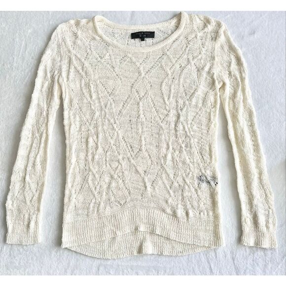 Rag n’ bone New York Kaitlyn knit cream sweater size xs - Picture 2 of 8